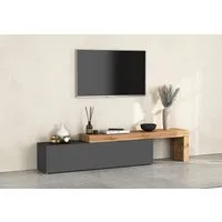 OTTO home Lowboard Chronos TV-Board, TV-Schrank (1 St., Breite verstellbar von 190 bis 350 cm), Breite 270 cm TV-Board,Lowboard,1 Klappe und ein L-Förmiger Aufsatz