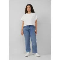 QS Regular-fit-Jeans Jeans-Hose Ankle-Jeans / Mid Rise / Straight Fit