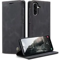 CaseMe Handyhülle Premium Hülle für Samsung Klapphülle Samsung A57 5G-Schwarz