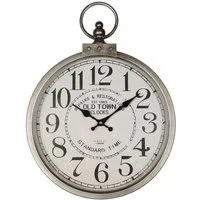 Ambiente Haus Wanduhr Wanduhr Silber 35cm