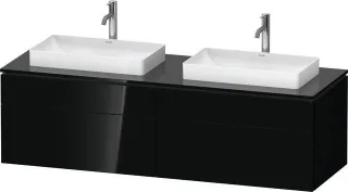 Duravit L-Cube Konsolenwaschtischunterbau wandhängend Schwarz Hochglanz 1620x550x482 mm - LC4873B404 LC4873B40400000
