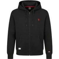 U.S. Polo Assn. Kapuzenpullover Sweat Hoodie (100% Baumwolle) schwarz Herren
