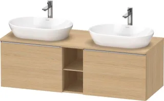 Duravit D-Neo Konsolenwaschtischunterbau wandhängend Natur Eiche Matt 1400x550x459 mm - DE4950B70300 DE4950B70300000