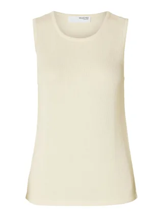 selected women - SLWMOON SUS SL KNIT TOP NOOS Birch - Gr. - L