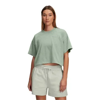 Calvin Klein - T-Shirt für Damen, kurz geschnitten, Schwer (Grün)