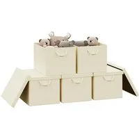 Woltu Aufbewahrungsbox (5 St., Set), mit Deckel, mit Griffen, faltbar