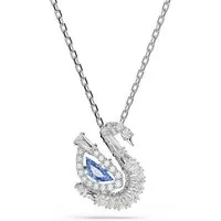 Swarovski Kette mit Anhänger Schmuck Geschenk Schwan Halskette, mit Swarovski® Kristall, Swarovski® Zirkonia (synth)