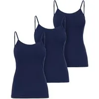 Ladeheid Unterhemd Trägertop Damen Spaghetti Top Set 3 Stück LA40-263 (Set, 3er-Pack)