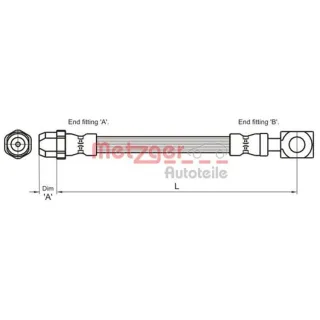 Metzger Bremsschlauch vorne Mini R50 R52 R53