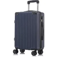YONSLY Koffer Hartschalen-Reisekoffer Trolley Handgepäck, 4 Rollen, ABS-Hartschale, Zahlenschloss, weicher Gummigriff