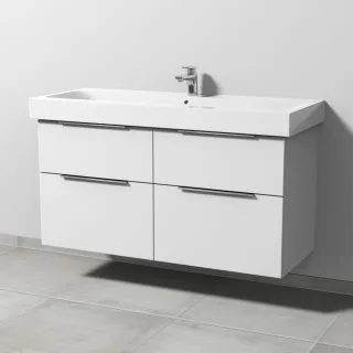 Sanipa 3way Waschtischunterbau zu Geberit iCon Waschtisch mit 4 Auszügen, Weiß-Soft UM65543