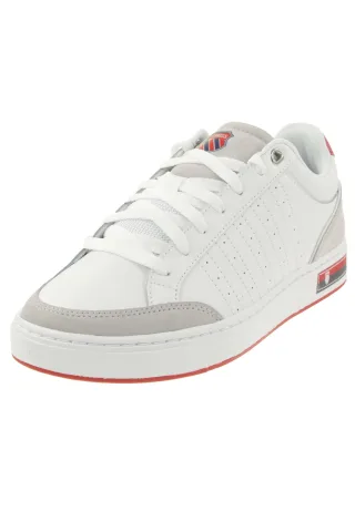 K-SWISS Court BLOCK Herren Sneaker Sportschuh 07411-113-M Weiß/rot