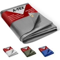 A-TEX® Schutzplane Abdeckplane Gewebeplane Plane mit Ösen 260 g/qm grau 2 x 3 m