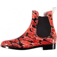 Steinnacher Bärbel Regenstiefelette Chelsea Boots Rosen rot Gummistiefelette