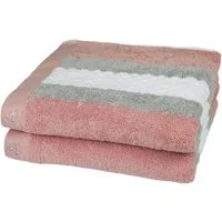 ROSS Handtücher Harmony, Frottier (Packung, 2-St), 100 % Baumwolle, Hoch Tief Struktur, viele Farben