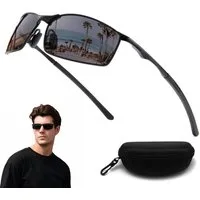 MOPUEA Sonnenbrille Sonnenbrille Runde Ovale Für Damen Und Herren (für Angeln, Outdoor-Sportarten, Fahren, Radfahren, 1-St., verbessert die Sicht) Sonnenbrille Herren Sport Metallrahmen Blendungsreduzierung