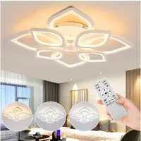 oyajia Deckenleuchte 44W Modern LED Deckenlampe aus Metall, in Blumenförmiges Design, Kaltweiß, Naturweiß, Warmweiß, Dimmbar LED Deckenleuchte,für Wohnzimmer, Schlafzimmer, Flur, Küche