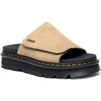 DR. MARTENS Zebzag Pantolette Plateau Slipper, Sommerschuh, Schlupfschuh mit großer Klett-Bandage