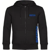 multifanshop Kapuzensweatjacke Rostock - Brust & Seite - Sweat
