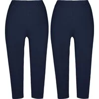 Erwin Müller Jogginghose Damen-Capri-Leggings 2er-Pack Uni