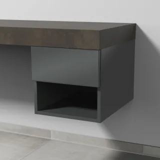 Sanipa Anbau-/Solitärschrank 2morrow (P2350) 340x350x520 Anthrazit-Glanz, P235079 P235079
