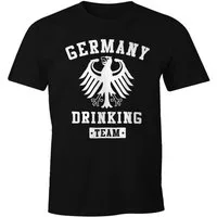 MoonWorks Print-Shirt Deutschland Herren T-Shirt Germany Drinking Team Bier Adler Fun-Shirt mit Print