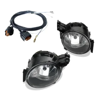 Nebelscheinwerfer Klarglas HB4 Birnen + Kabelbaum für Seat Leon II 1P Toledo 5P