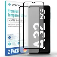 smartect Displayschutzglas Schutzglas Panzerfolie Full Screen Matt für Galaxy A32 5G, Set, 2 Stück, Schutzfolie Glasschutz Bildschirm