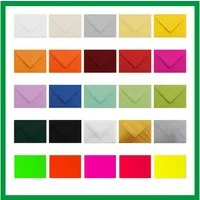 Briefumschläge24Plus Briefumschlag 25 Mini 5,0 x 7,0 cm Briefumschläge Mini größe Verschiedene Farben, 50 x 70 mm Briefumschläge Mini Recyceltes Material