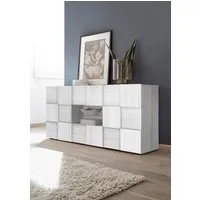 Home affaire Sideboard Dama Breite 181, Kommode 2 Türen u. 2 Schubkästen, Anrichte, Front in 3D-Optik, viel Stauraum, verschiedene Farben