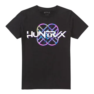 K-Pop Demon Hunters - "Huntr/X" Logo T-Shirt für Herren/Damen Unisex (Schwarz)
