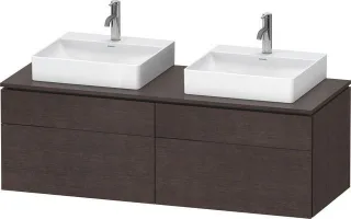 Duravit L-Cube Konsolenwaschtischunterbau wandhängend Eiche dunkel gebürstet Matt 1420x550x482 mm -  LC4872B72720000