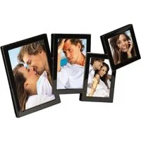 Hama Bilderrahmen 3D Portrait-Rahmen Bilder-Galerie Foto-Rahmen, Bilder-Rahmen als Collage für 4 Fotos