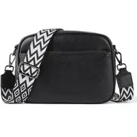 TAN.TOMI Umhängetasche Damen Handy Schultertasche, Kunstleder Crossbody Umhängetasche (Drei Reißverschlussfächern mit Verstellbar Abnehmbar Schultergurt), Breiter Riemen Abendtasche