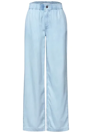 Street One - Wide Leg Jeans mit Paperbag-Bund ultrableached wash - Gr. - 30