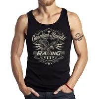 GASOLINE BANDIT® Tanktop für Hot Rod Biker, Racer, Motorrad Fans: Born at Bonneville
