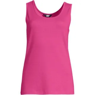 Ärmelloses Top aus Baumwolle für Damen, Damen, size: regular, Blau, Baumwolle, by Lands' End