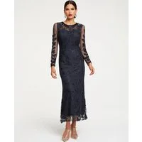 heine Etuikleid Abendkleid Langarm