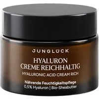 JUNGLÜCK Tagescreme Hyaluron Creme Reichhaltig - mit Bio Aloe Vera, 1-tlg., Nährende Feuchtigkeitspflege besonders für trockene Haut