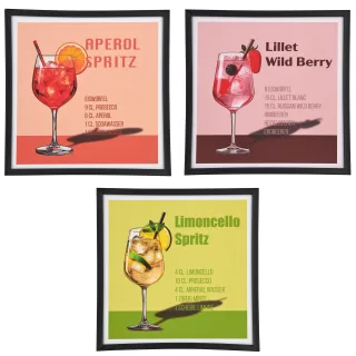 Canvas Wandbild COCKTAILS