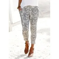 LASCANA Strandhose in lässiger 7/8-Länge mit Alloverprint, Reptiloptik, luftig leichte Sommerhose, Schlupfhose