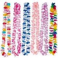 Fries Hawaii-Kostüm Hawaii Blumen Kette 50 cm bunt gemischt Karneval Fasching Halloween