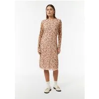 comma Minikleid Kleid Midikleid aus Mesh mit floralem Print