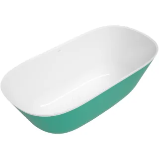 Villeroy und Boch Theano Badewanne Q155ANH7F2BCV01 155x75cm, freistehend, Schürze Colour on Demand, weiß