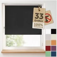 Verdunklungsrollo Verdunkelungsrollo ohne Bohren, Blumtal, Klemm-Montage oder optional Wandmontage mit Schrauben und Dübeln