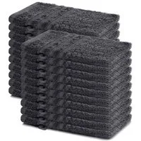 Lavea Waschhandschuh 20er Set Waschhandschuhe, 15 x 21 cm, Elena-Frottierserie, Waschlappen, (20-St), 500 g/m² Frottier, weich & saugstark, pflegeleicht