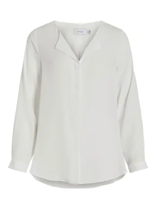 VILA - VILUCY L/S SHIRT - NOOS Snow White - Gr. - XL