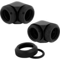Hydro X Series XF Hardline-90°-Armatur, AD 14 mm, Doppelpack, Verbindung schwarz, 2 Stück