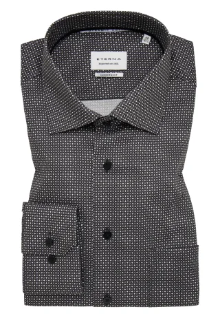 ETERNA - Hemd Twill Langarm anthrazit - Gr. - 46/Langarm - 65cm