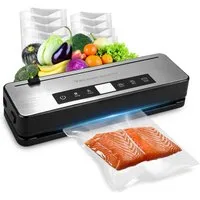 CkeyiN Pro Vakuumierer 80 kPa Vakumierergerät für Lebensmittel,4-in-1 Folienschweißgerät, 100W, für Trockene, Feuchte, Frische, mit Schlauch und 10Vakuumier-Beutel